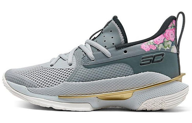 Детские баскетбольные кроссовки Under Armour Curry 7 (серые)