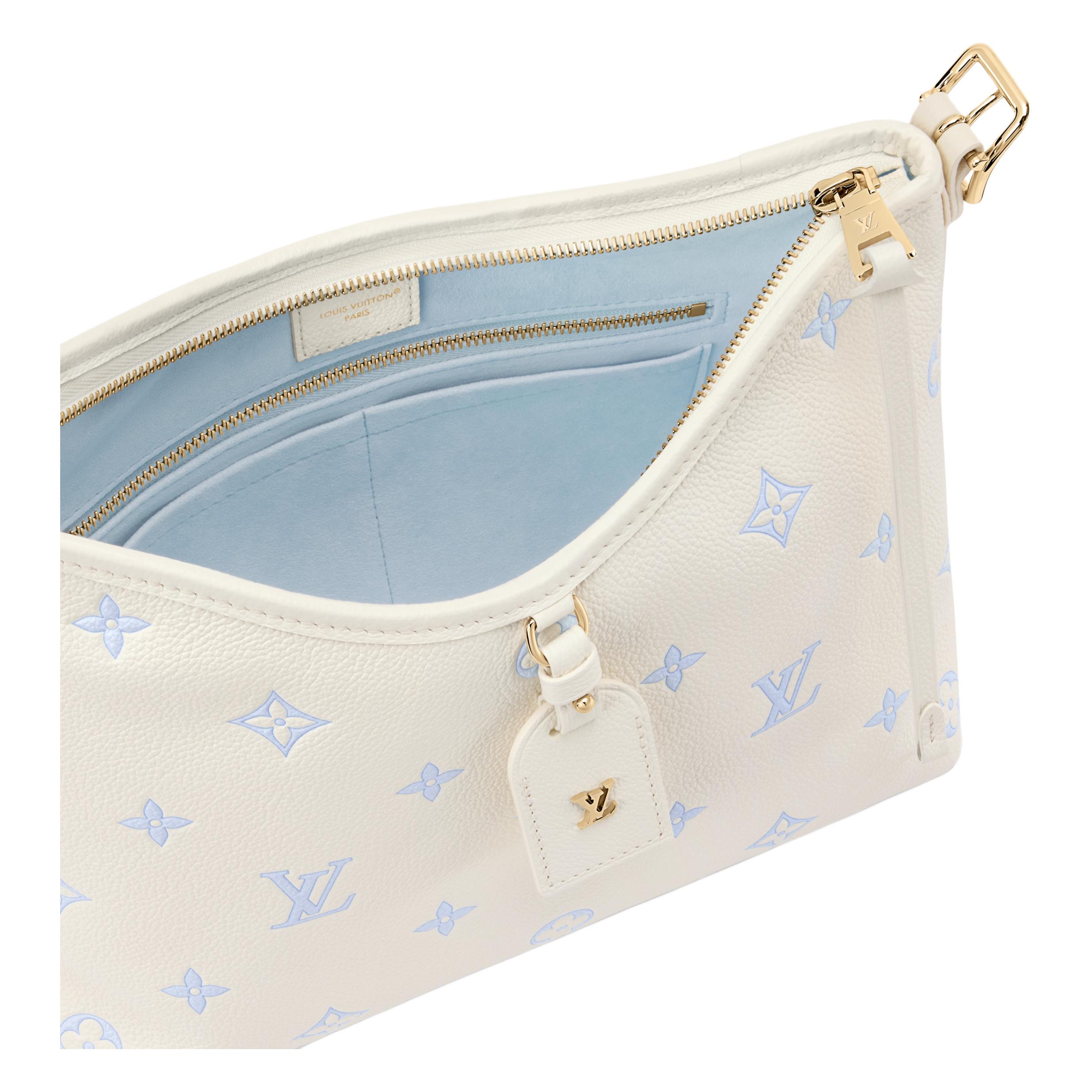 Женская сумка Louis Vuitton Carryall (бело-синяя) — фото 5