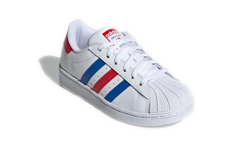 Кеды adidas originals SUPERSTAR (бело-сине-красные) — Белый / синий / красный — фото 4