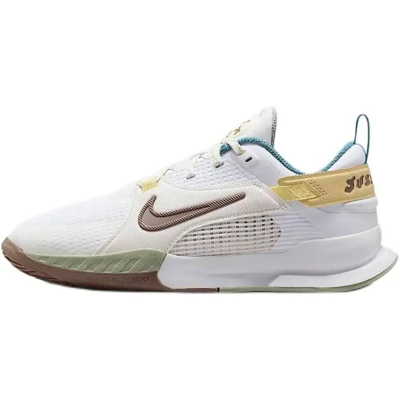 Nike Crosscourt Mesh Soft And Comfortable Slip Resistant Abrasion Resistant Low top Children's Basketball Shoes White