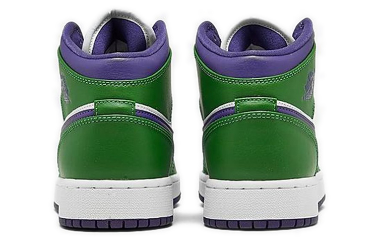 Кеды Jordan Air Jordan 1 Mid (бело-зеленые) — Белыйзелёный — фото 6