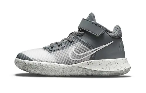 Nike Flytrap 4 Irving Mid-top Children's Basketball Shoes White Gray Children's