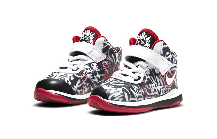 Кеды Nike Lebron 8 "Graffiti" (черно-красные) — фото 3