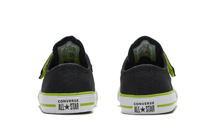 Детские кеды Converse Chuck Taylor All Star Infant Dinoverse Hook and Loop (черно-зеленые) — Чёрныйзелёный — фото 6