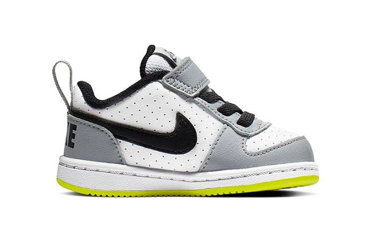 Детские кеды Nike Court Borough Low (серо-бело-черные) — Серый / белый / чёрный — фото 4