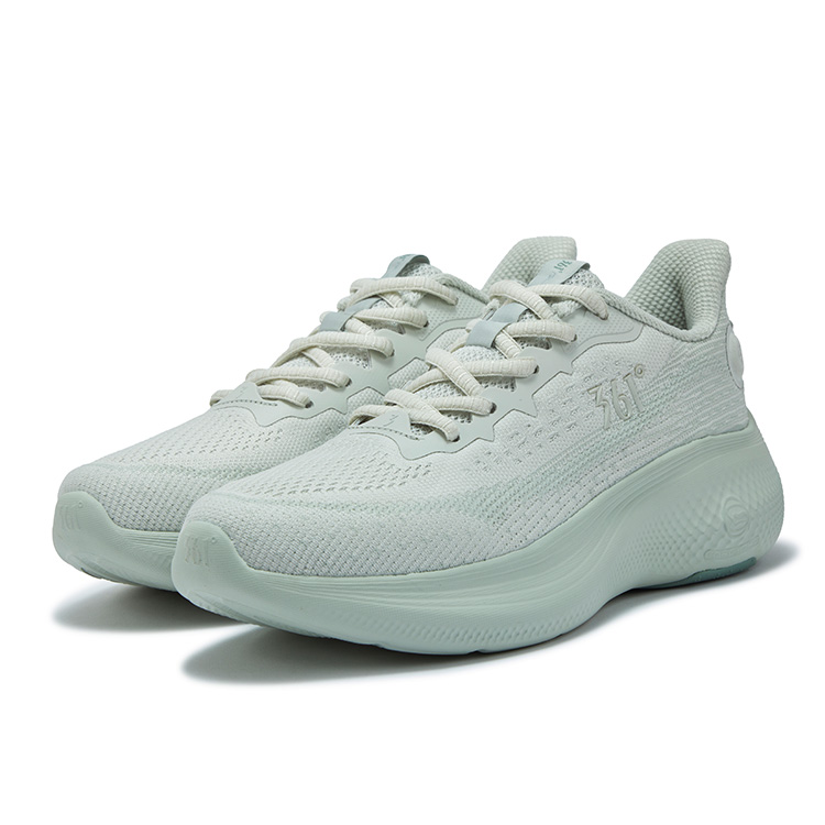 361° Slip Resistant Abrasion Resistant Low top Casual Running Shoes Women’s White Green