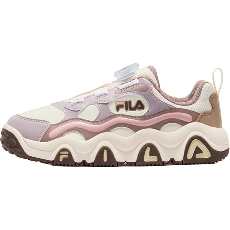 Детские кроссовки Fila KIDS Heritage-FHT JAGGER2 EC (бело-зеленые) — 黑/朴雾嫩粉/奶白/紫罗兰冰 — фото 4