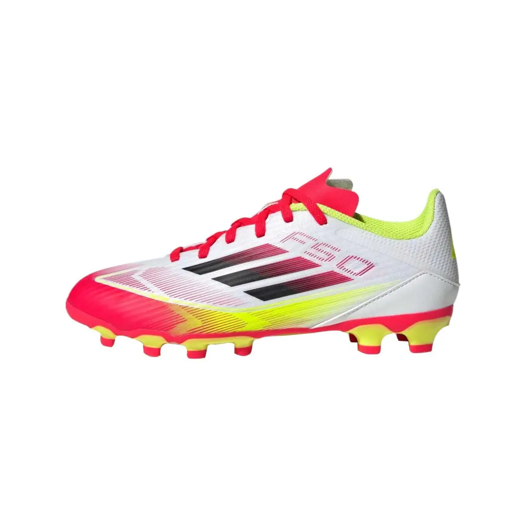 Adidas F50 League Slip Resistant, Abrasion Resistant, Breathable, Support Low top Kids' Soccer Shoes White Red/Black