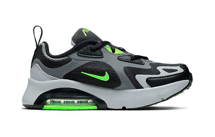 Детские кроссовки Nike Air Max 200 (серые с зеленым) — Серыйзелёный — фото 2