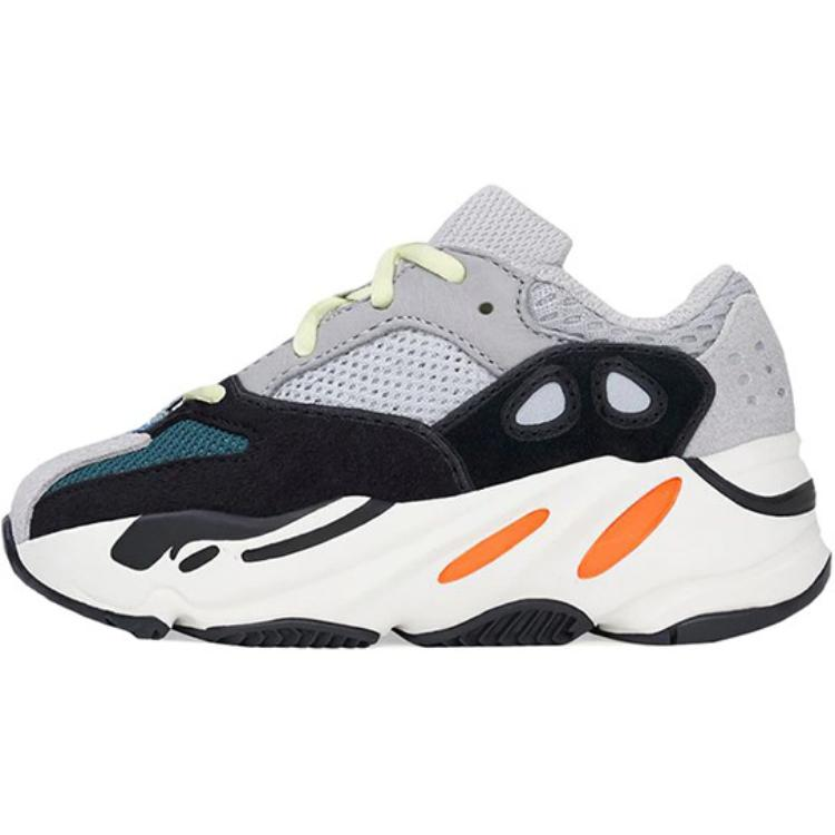 Детские кроссовки adidas originals Yeezy boost 700 Wave Runner Solid Grey (черно-серые)