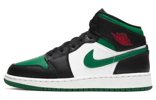 Jordan 1 Mid Green Toe GS