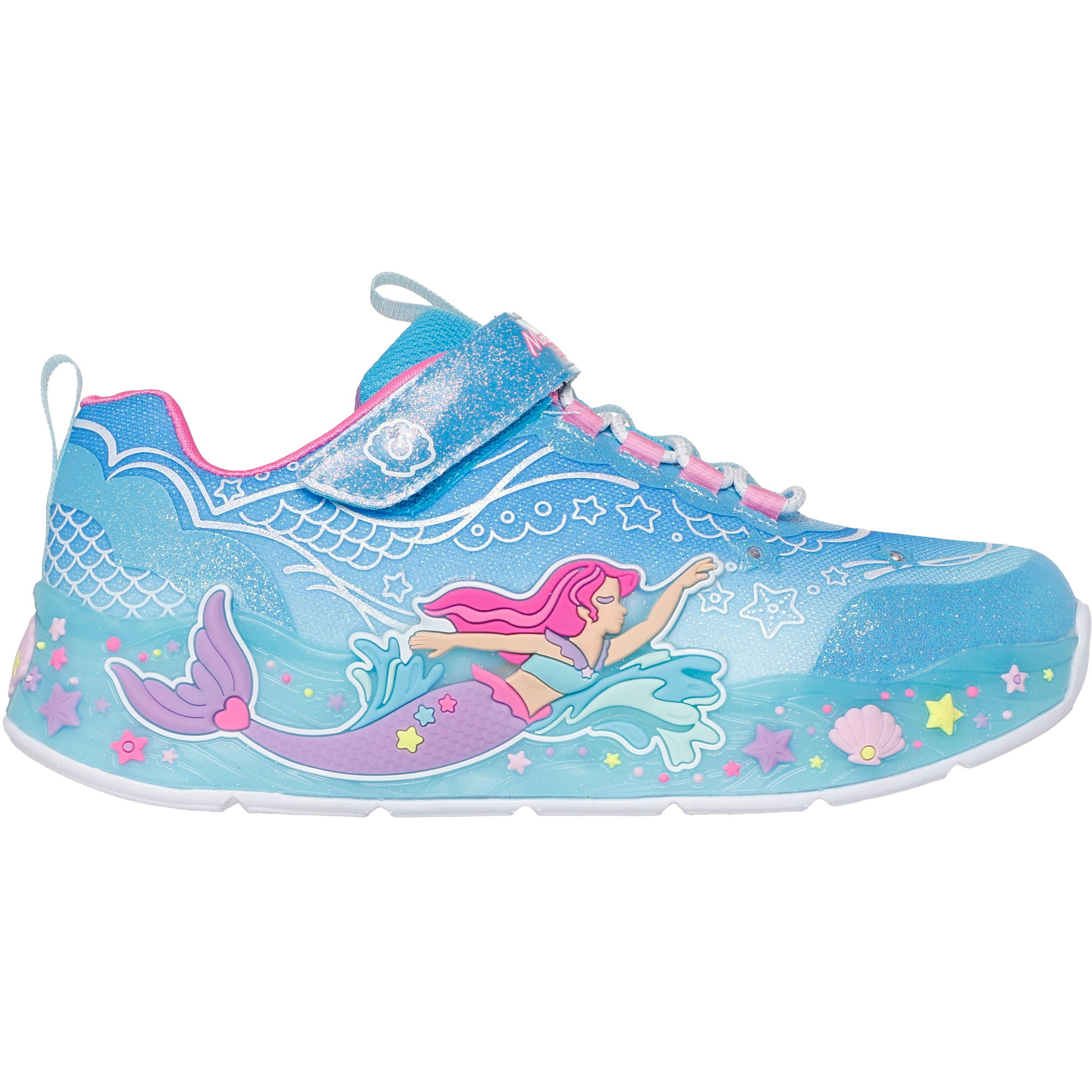 Детские кроссовки Skechers kids S-Lights Mermaid Dreams (синий / розовый) — фото 3
