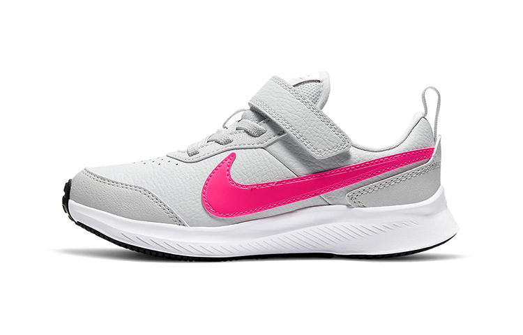 Детские кроссовки Nike Varsity Leather (серо-розовые)