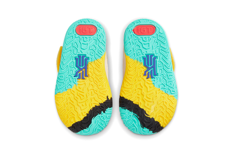 Детские кроссовки Nike Kyrie 7 (сине-желтые) — Синий / жёлтый — фото 6
