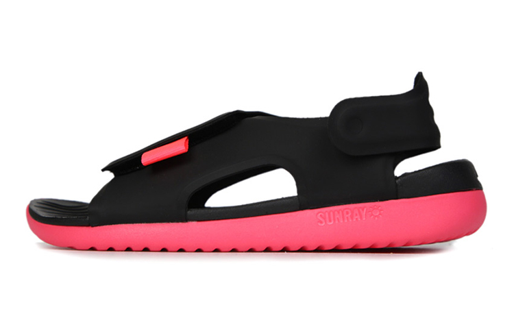 Детские сандалии Nike Sunray Adjust 5 (черно-розовые)