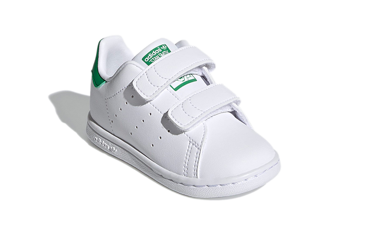 Детские кеды adidas originals Stan Smith (бело-зеленые) — Белый / зелёный — фото 5
