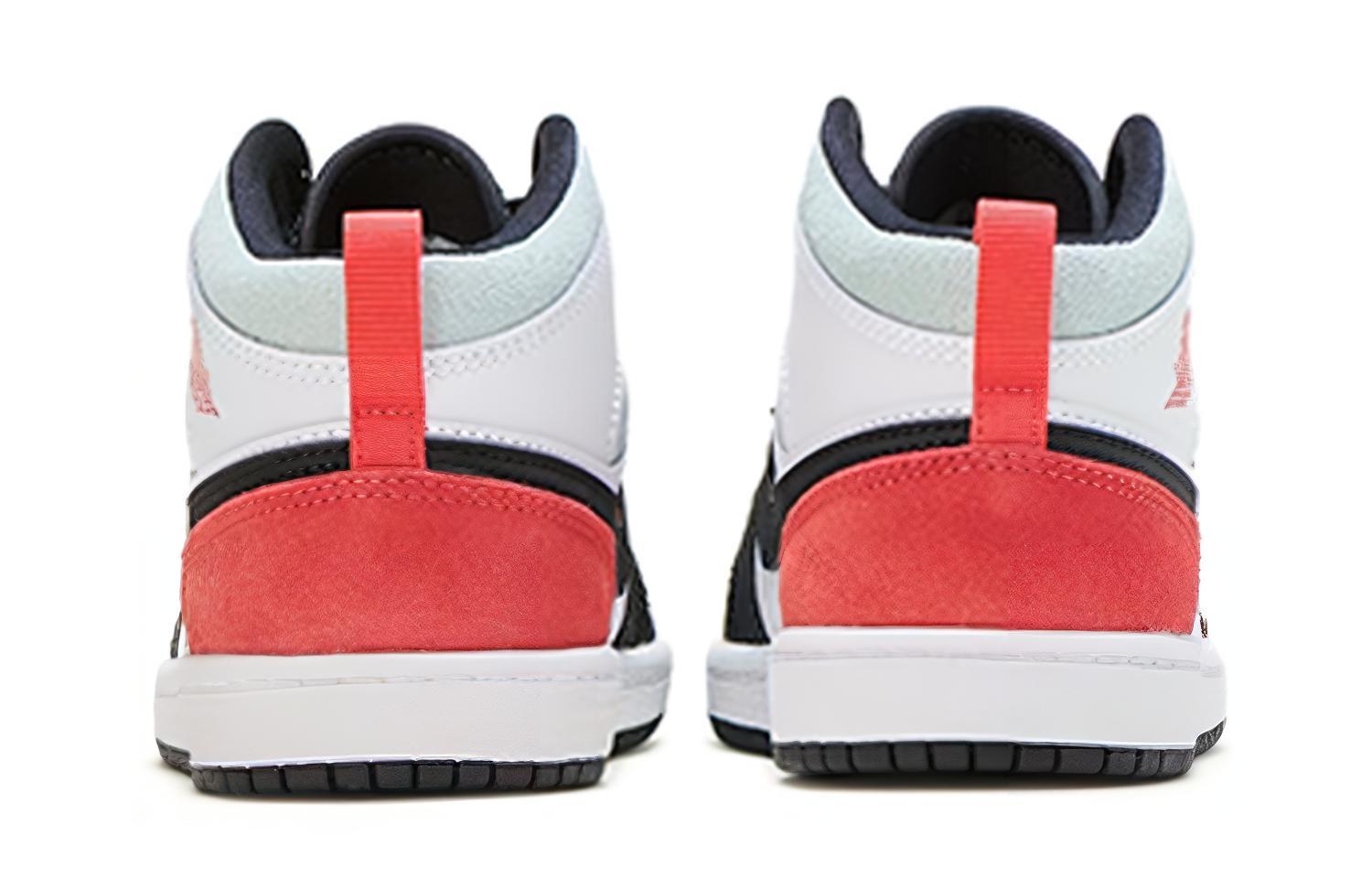 Кроссовки Jordan Air Jordan 1 (красный / белый / черный) — Красный / белый / чёрный — фото 6