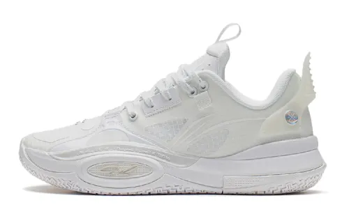 Li Ning, low white basketball shoes, for teenagers