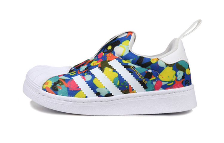 Adidas originals SUPERSTAR 360 360 C comfortable and durable anti-kick low-top children's sneakers color small and medium-sized children