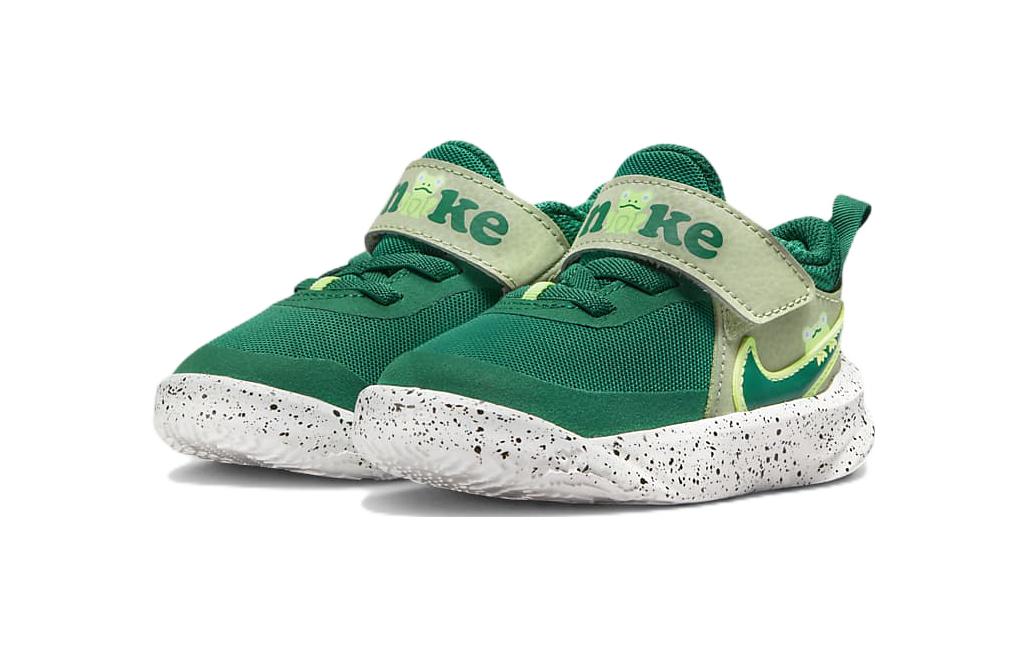 Детские кроссовки Nike Team Hustle D 10 (зеленый / белый / черный) — Зелёный / белый / чёрный — фото 5