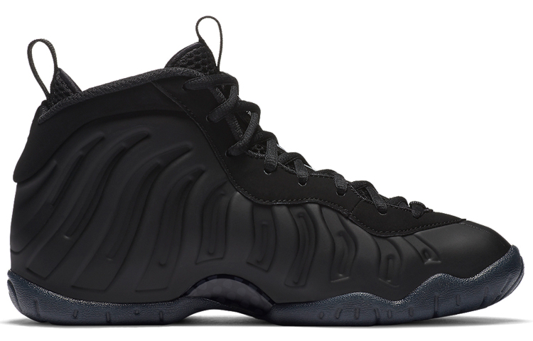 Высокие кроссовки Nike NikeFoamposite One "Anthracite" GS (черный) — Чёрный — фото 2