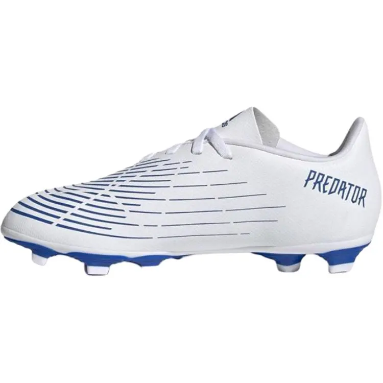 Adidas Abrasion Resistant Low top Kids' Soccer Shoes White Blue Kids'