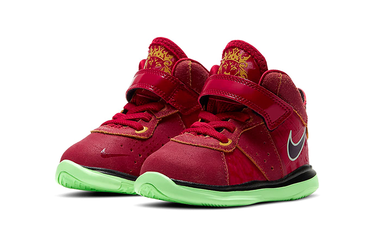 Детские кроссовки Nike Lebron 8 "Empire Jade" (черно-красные) — Чёрный / красный — фото 3
