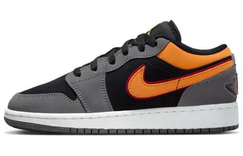 Jordan 1 Low SE Light Graphite Vivid Orange GS
