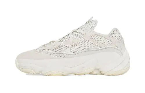 Adidas originals Yeezy 500 bone white bone leather comfortable and simple non-slip low-top children's casual shoes for small and medium-sized children