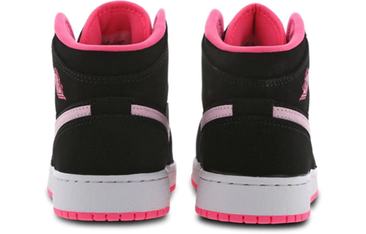 Кроссовки Jordan Air Jordan 1 Mid (черно-розовый) — фото 7