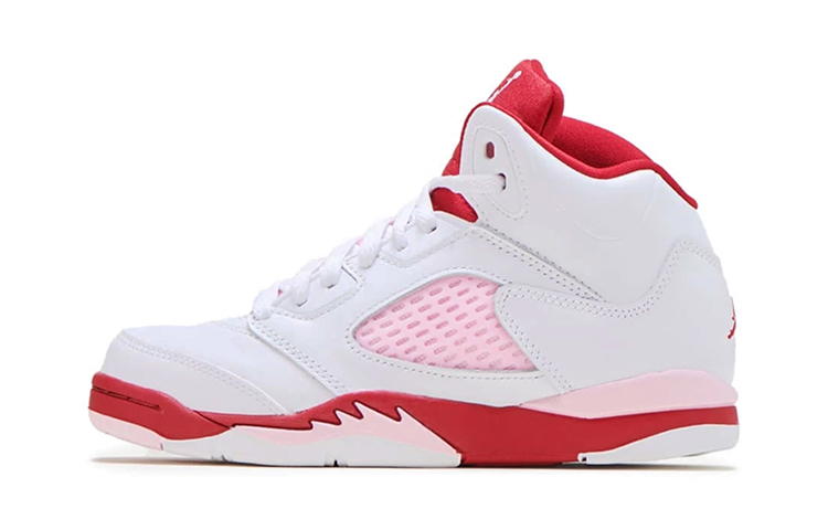 Детские кроссовки Jordan Air Jordan 5 "Pink Foam" BP (бело-розовые)