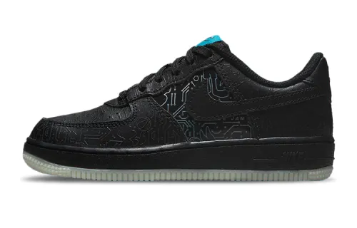 Nike Air Force 1 Space Jam Space Jam, trendy and versatile, casual GS low-top sneakers, black and blue, same style for men and women