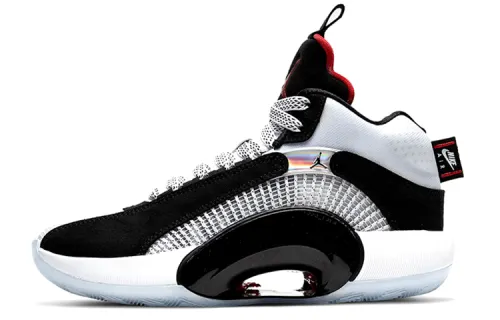 Jordan XXXV Black White Chile Red GS