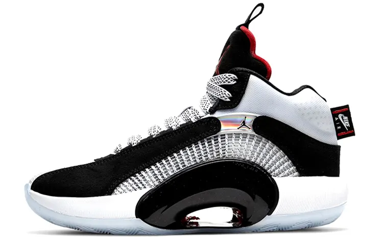 Jordan XXXV Black White Chile Red GS