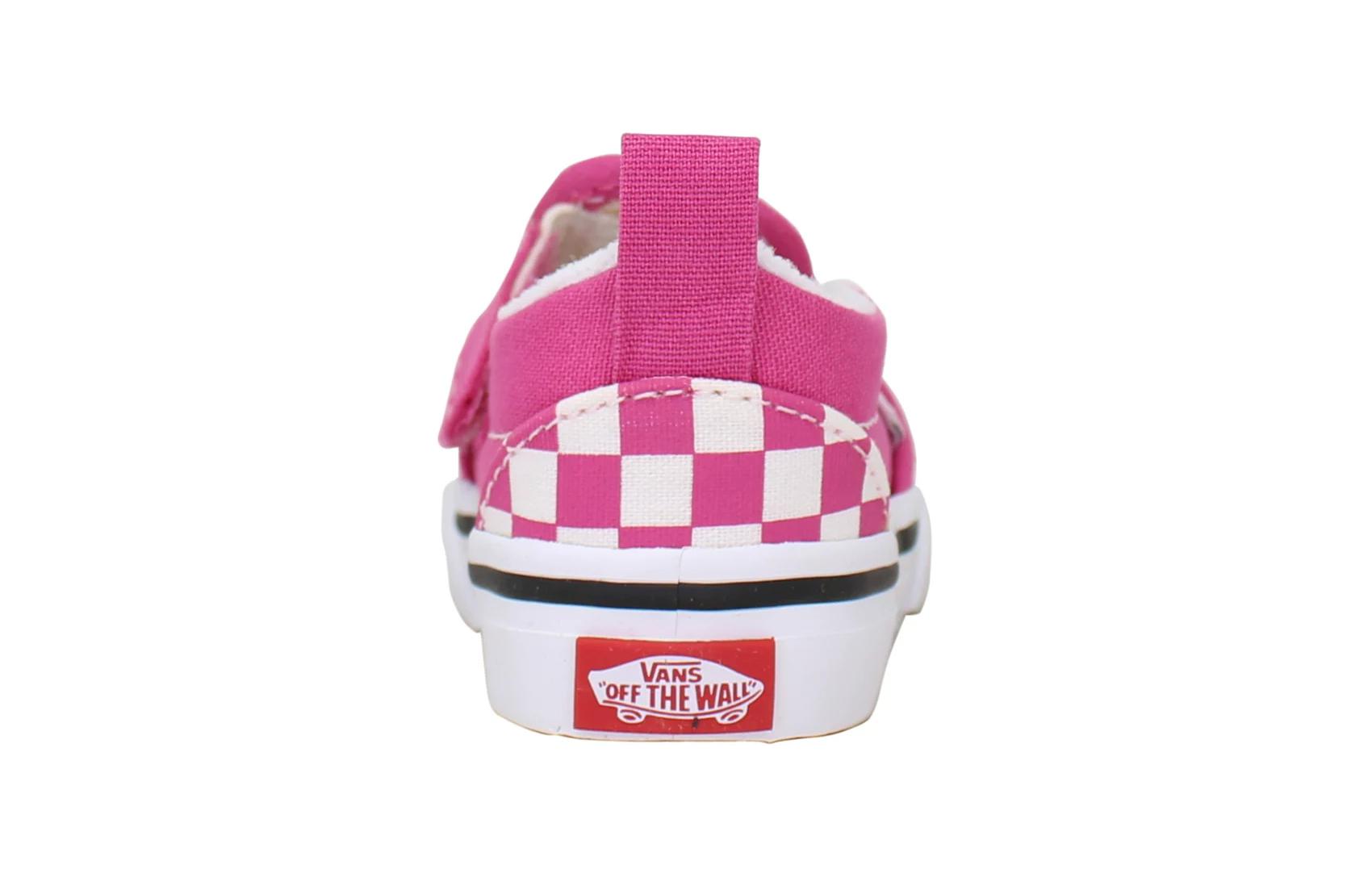 Детские слипоны Vans slip-on (розово-белые) — фото 4