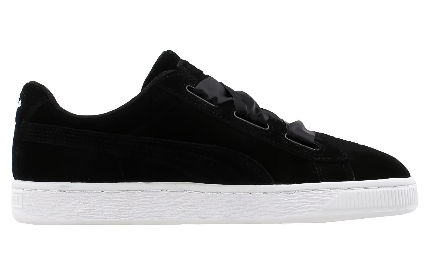 Детские кеды PUMA Suede Heart (черно-белые) — фото 2