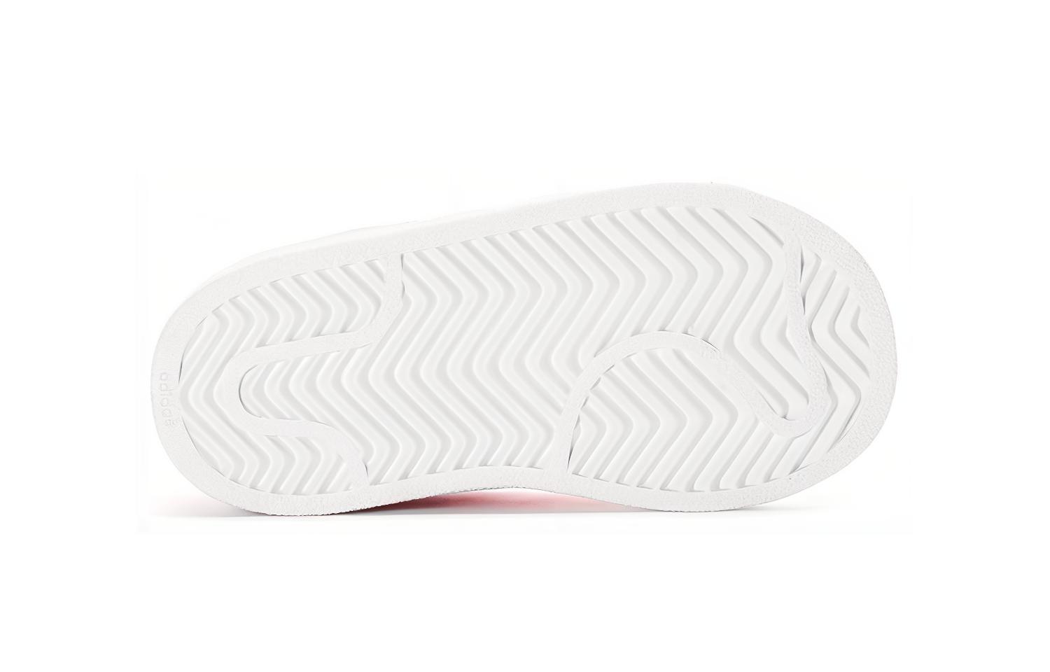 Детские кеды adidas originals Superstar (бело-розовый) — Белый / розовый — фото 6
