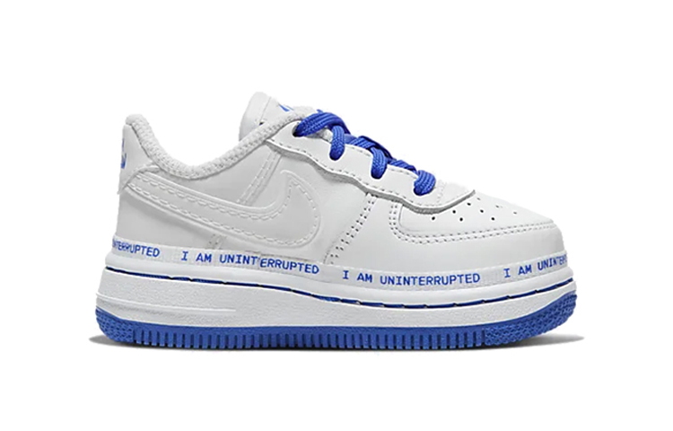 Детские кроссовки Nike Air Force 1 Air Force 1 Force 1 '07 More than QS (сине-белые) — Синийбелый — фото 4