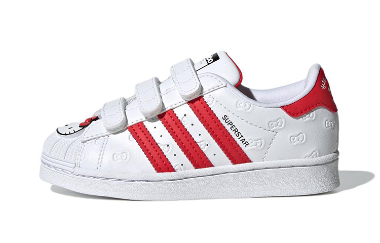 Кеды adidas originals SUPERSTAR (бело-красные)