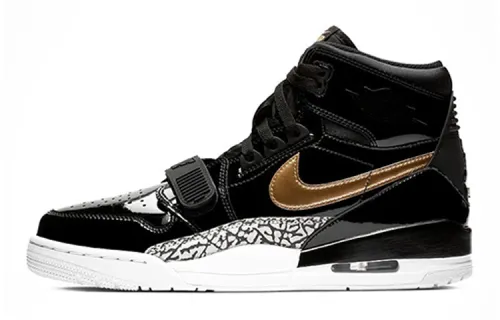 Jordan Legacy 312 Black Gold Patent GS