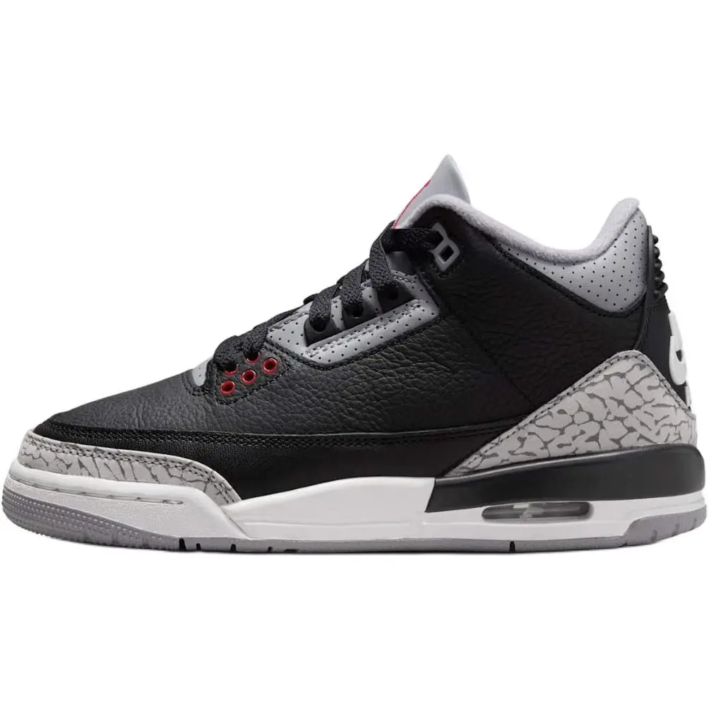 Jordan Air Jordan 3 Anti Kick Cushioning Mid top Children's Basketball Shoes Black