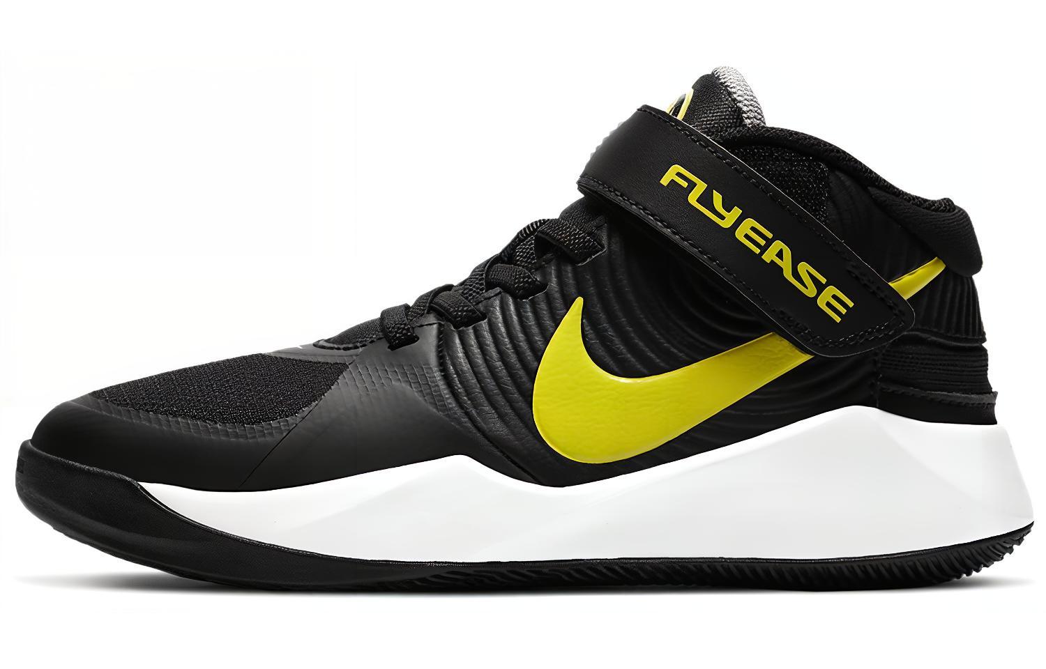 Nike Team Hustle D 9 FlyEase Slip Resistant Cushioning Abrasion Resistant Breathable Mid top Basketball Shoes Unisex