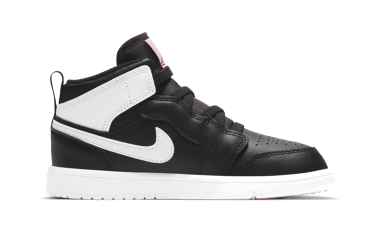 Кроссовки Jordan Air Jordan 1 Mid ALT (черный / белый / розовый) — Чёрный / белый / розовый — фото 3