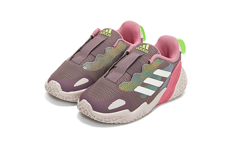 Кроссовки adidas 4Uture (фиолетовые, розовые, белые) — Фиолетовый / розовый / белый — фото 4
