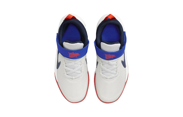 Детские кроссовки Nike Team Hustle D 10 (серо-синие) — фото 6