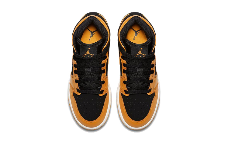 Кеды Jordan JordanAir Jordan 1 Mid (черно-оранжевые) — фото 5