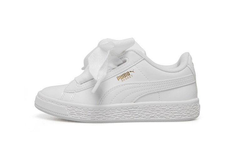Детская обувь PUMA Basket Heart Patent Little (белая)