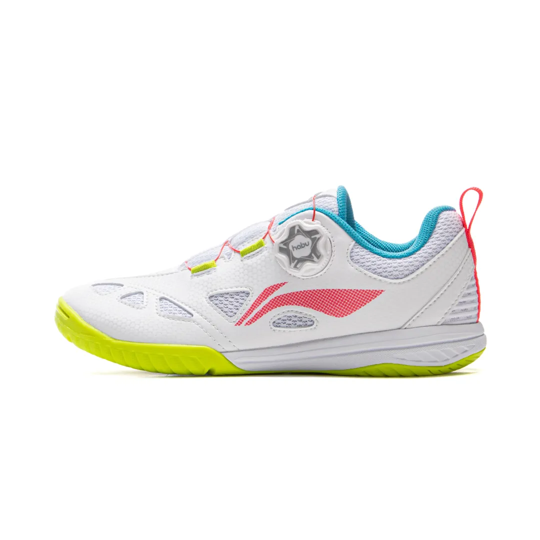 Li Ning Table Tennis Collection Low top Kids' Training Shoes White/Neon Flame Red Kids'