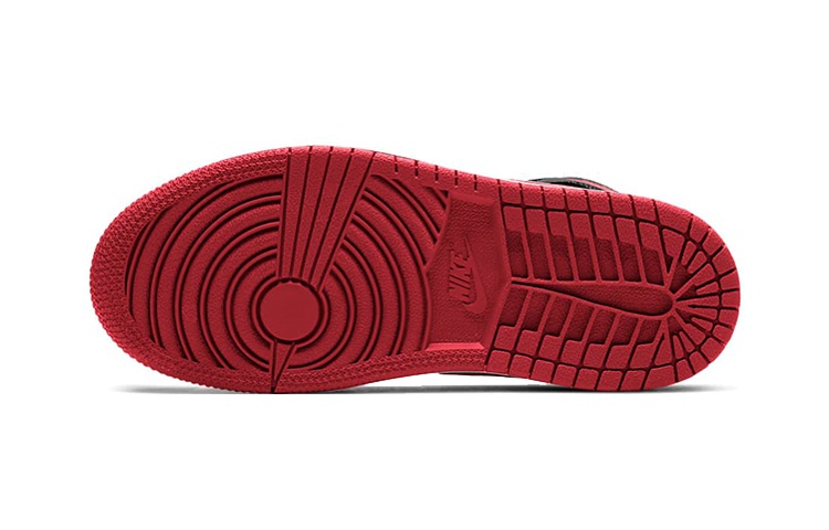 Детские кроссовки Jordan Air Jordan 1 mid (черно-бело-красная) — Чёрный / белый / красный — фото 6