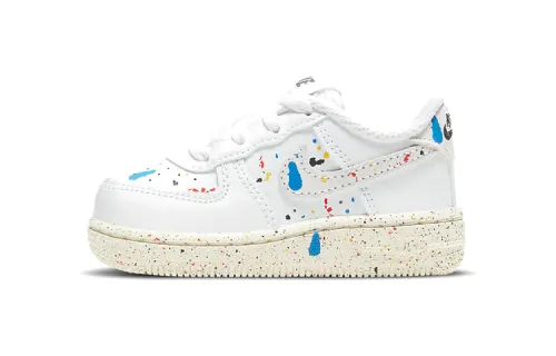Nike Air Force 1 Lv8 3 Colorful ink spray, wear-resistant and breathable, low top, shoes, white, infants and young children